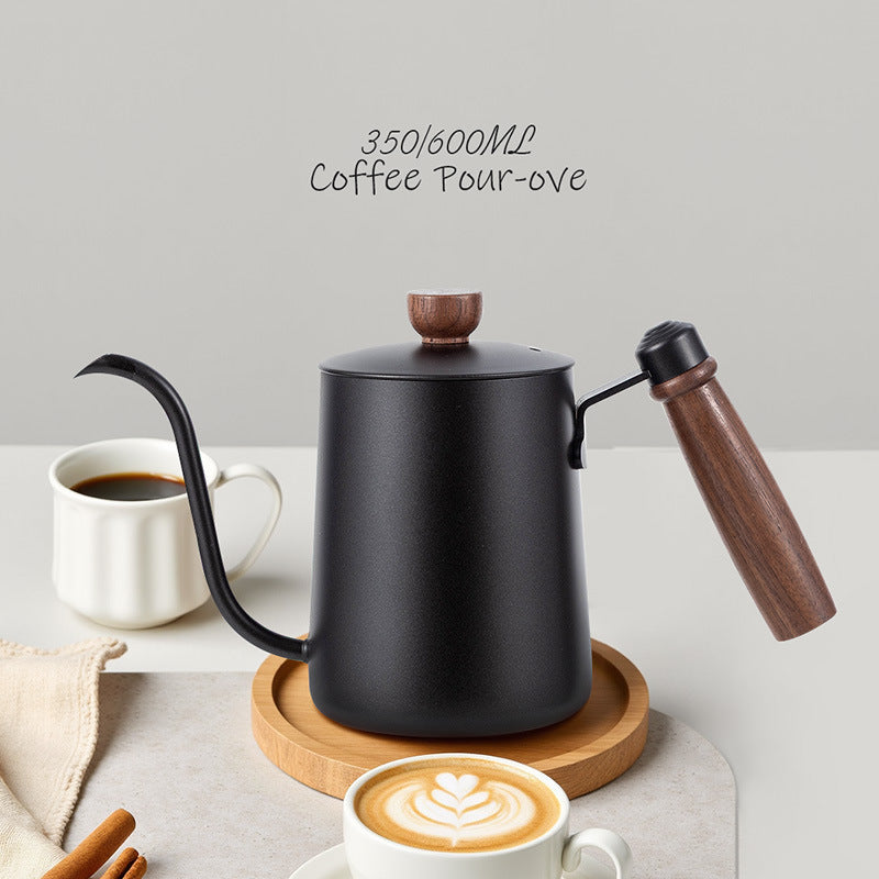 350ml Pour Over Coffee Kettle - Stainless Steel 304 with Walnut Handle