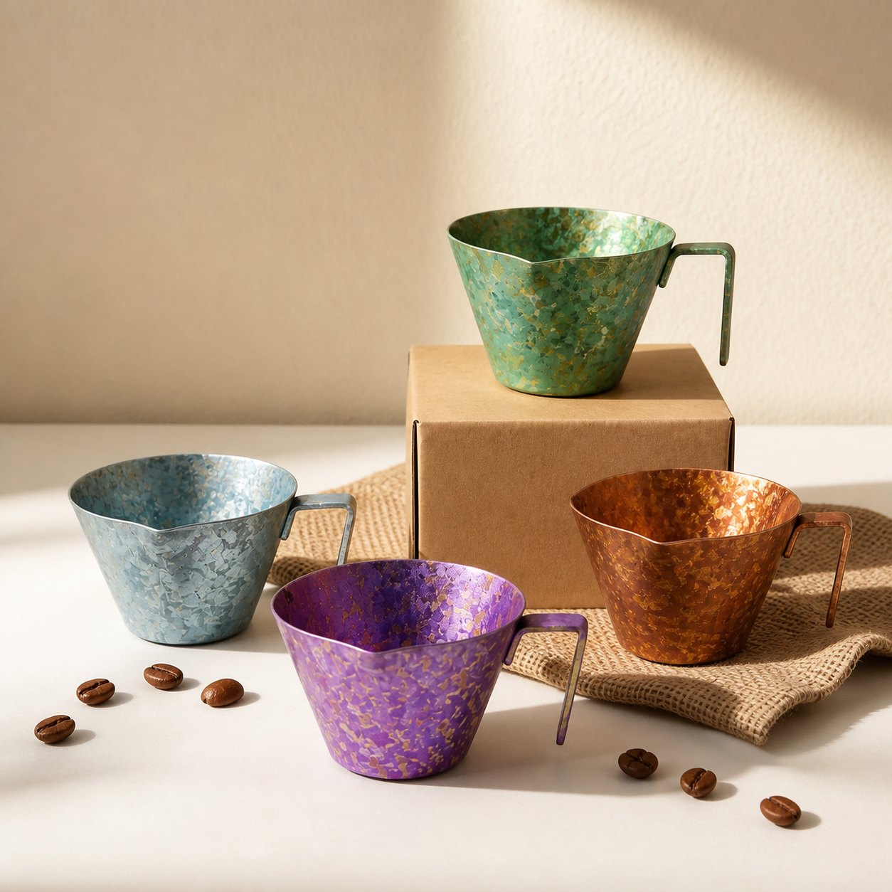 Pure Titanium 7-Handle Espresso Extraction Cup