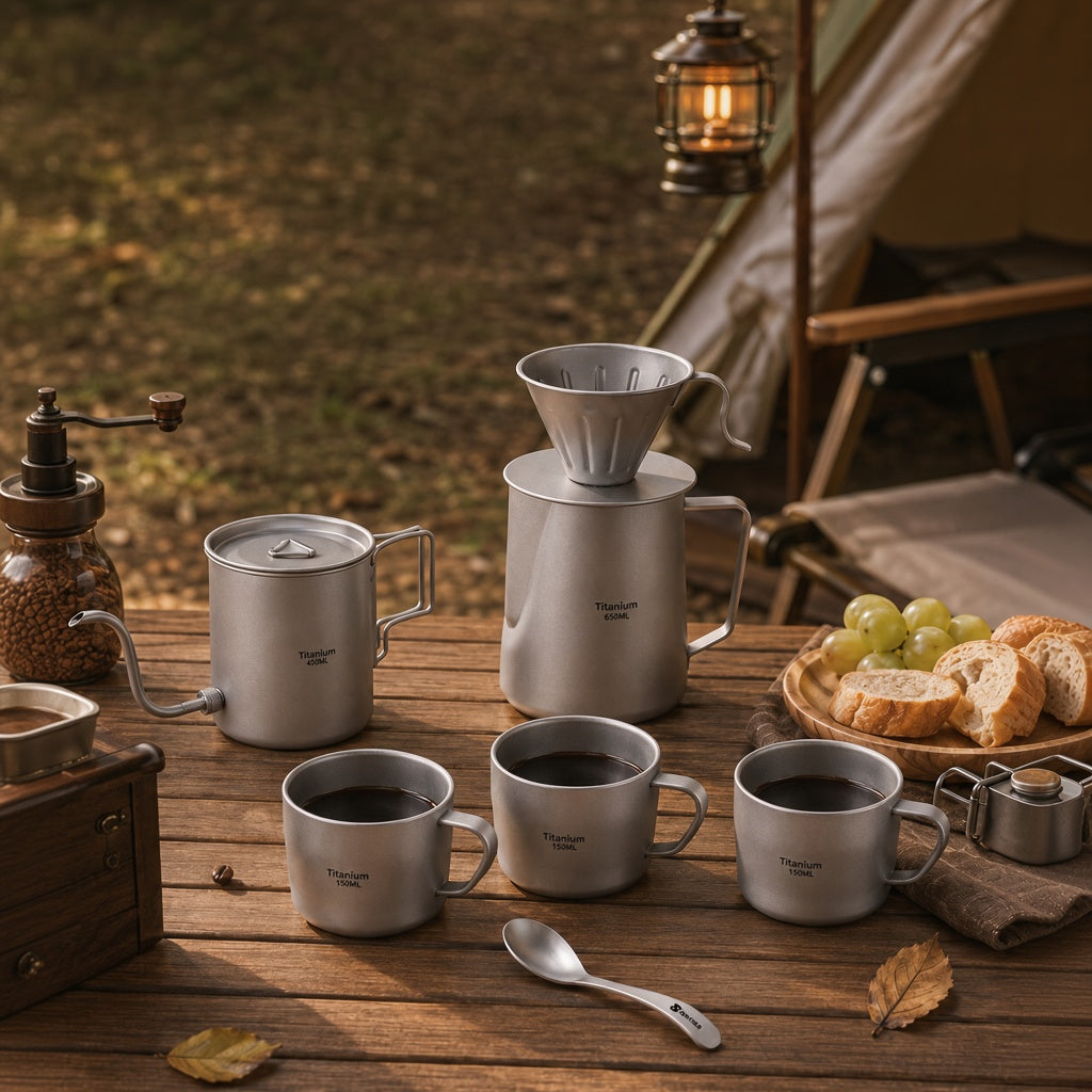 Hand Pour Coffee Set - Pure Titanium