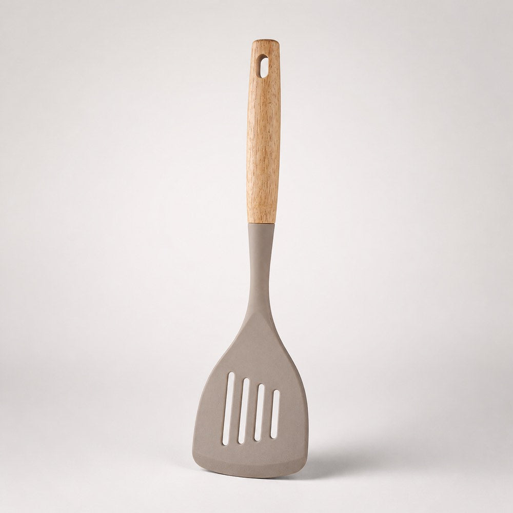 4-Piece Wooden-Handle Silicone Kitchen Utensil Set