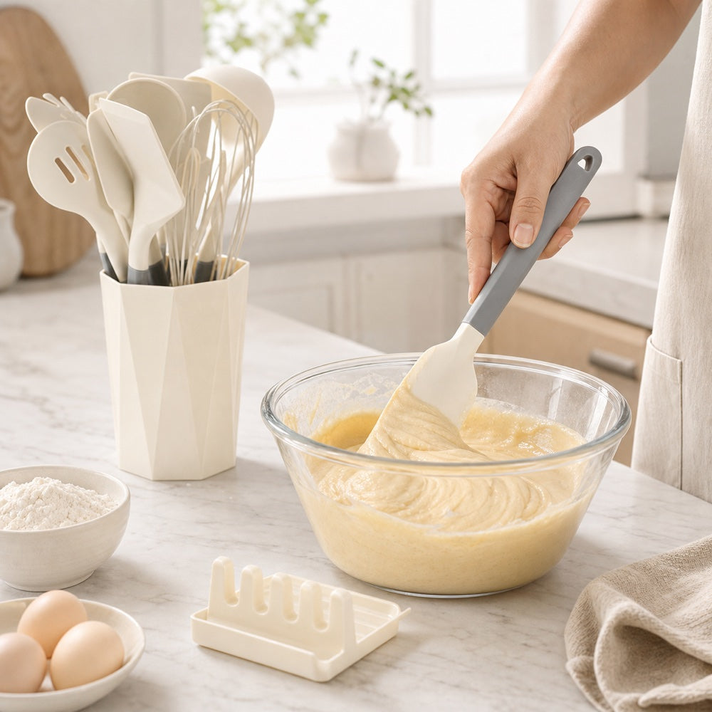 13-Piece Silicone Kitchen Utensil Set with Holder