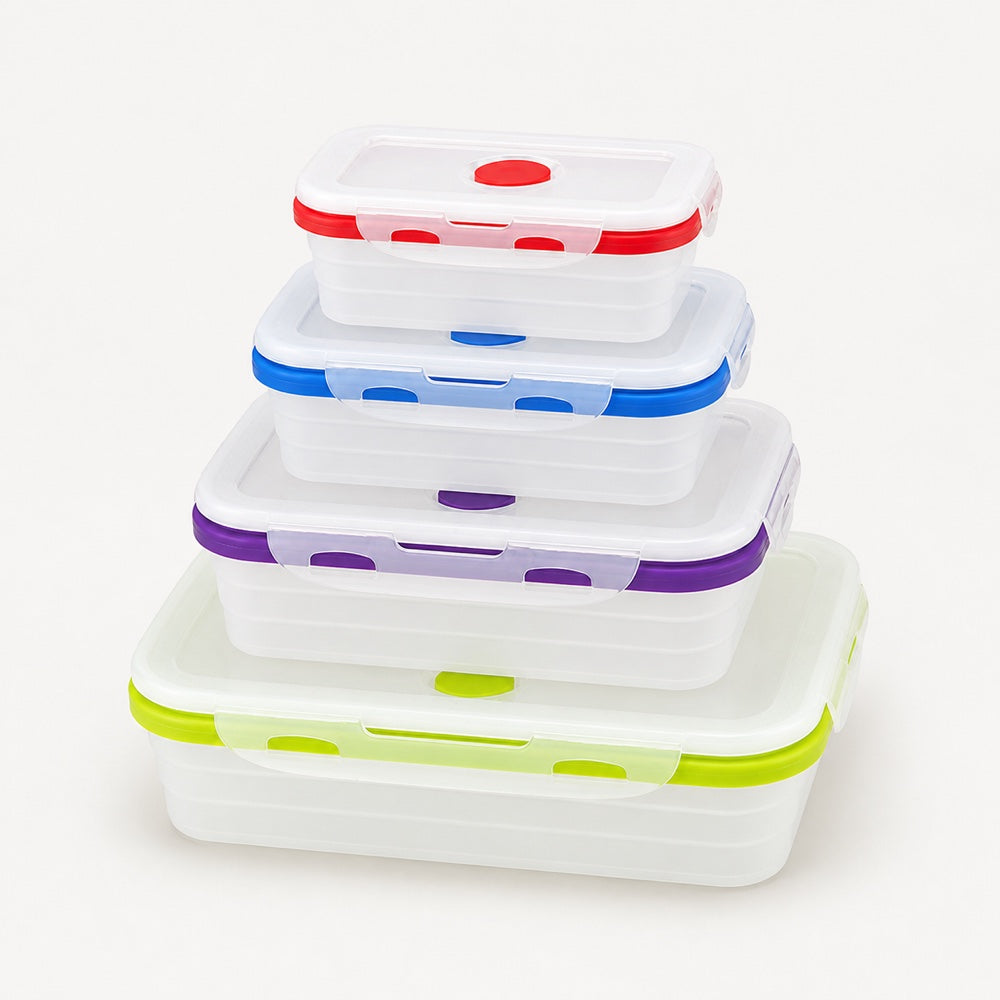 Rectangular Silicone Collapsible Lunch Box 350/540/800/1200ml