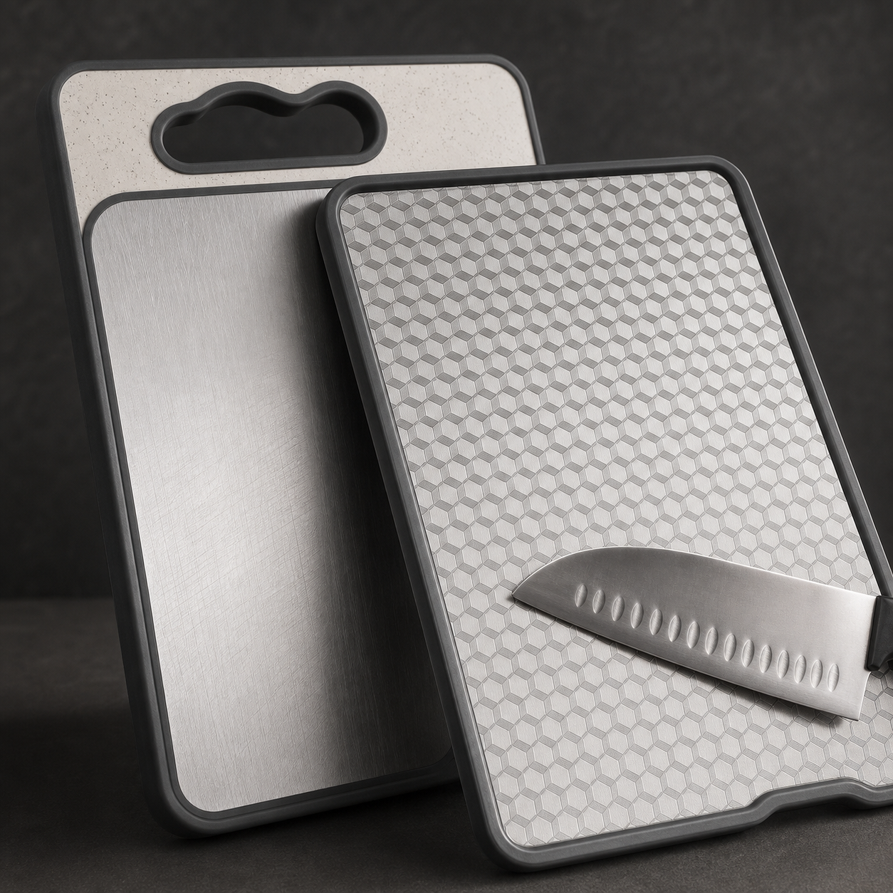 Stainless Steel Double-Sided Cutting Board