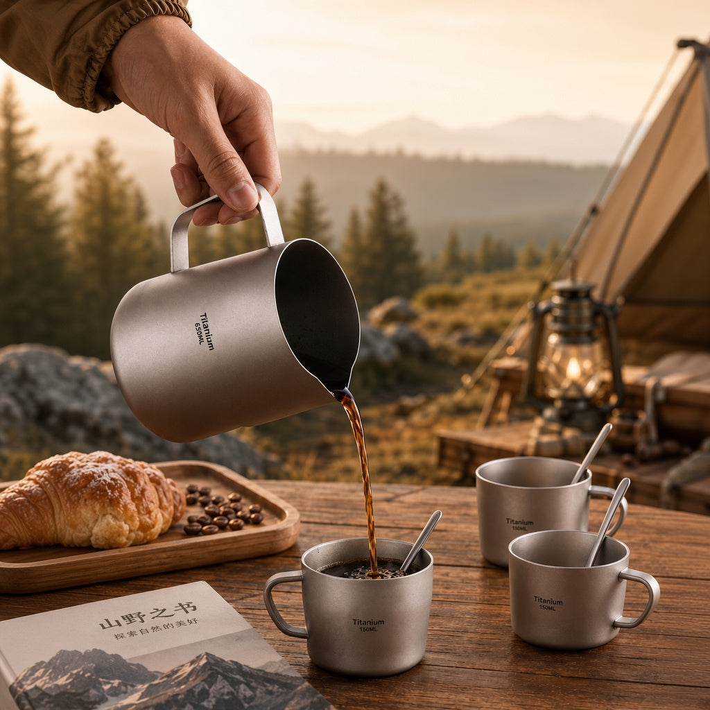 Hand Pour Coffee Set - Pure Titanium