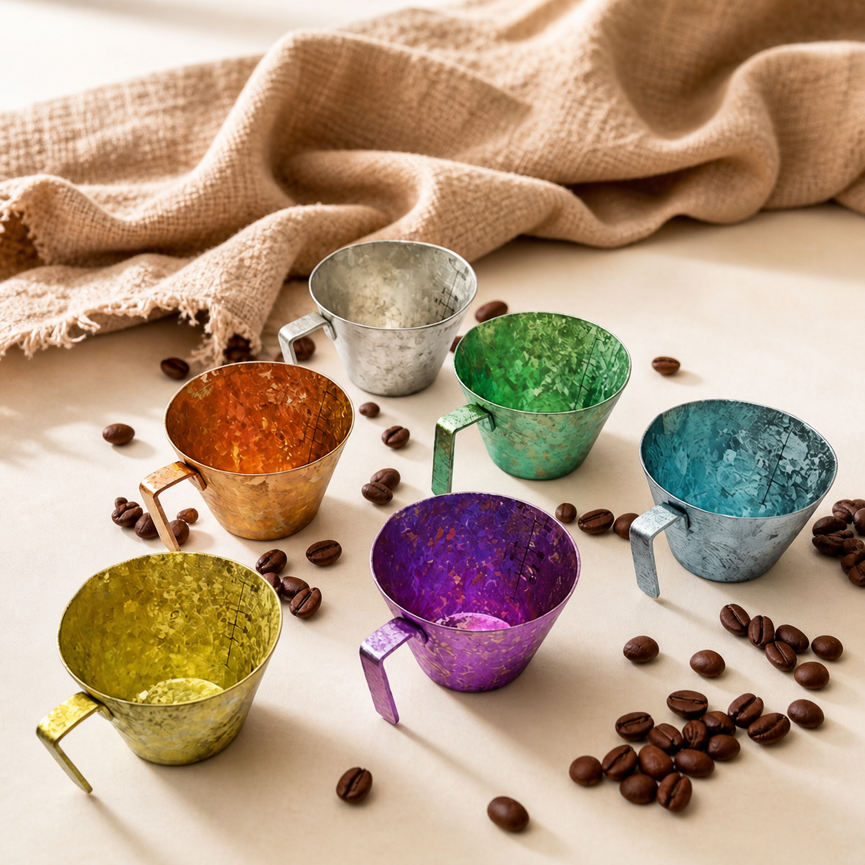 Pure Titanium 7-Handle Espresso Extraction Cup
