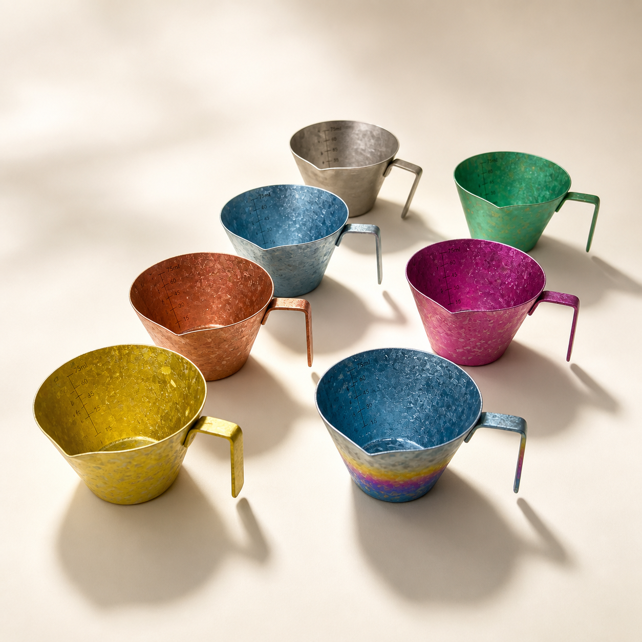 Pure Titanium 7-Handle Espresso Extraction Cup